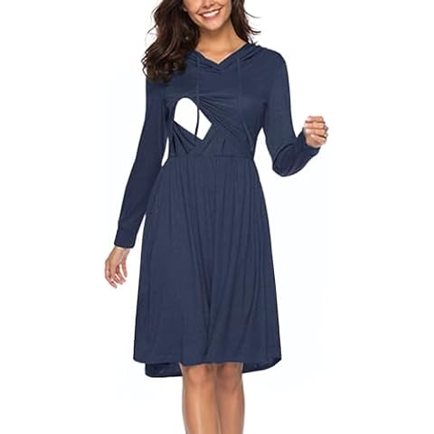 CzzzyL Women's Long Sleeve Nursing Dress Cover