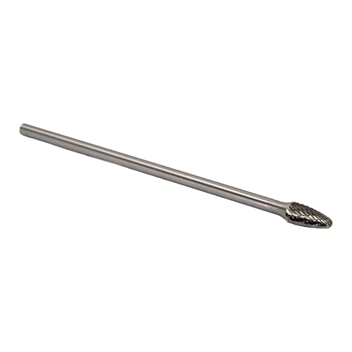 Image of Drill America SF-1 Carbide Burr /Rotary File Tree Radius End Double Cut for Die Grinder 1 /4 inch Dia. x 5 /8 inch Cut Length with 1 /4 inch Shank and 2 inch Overall Length, DUL Series