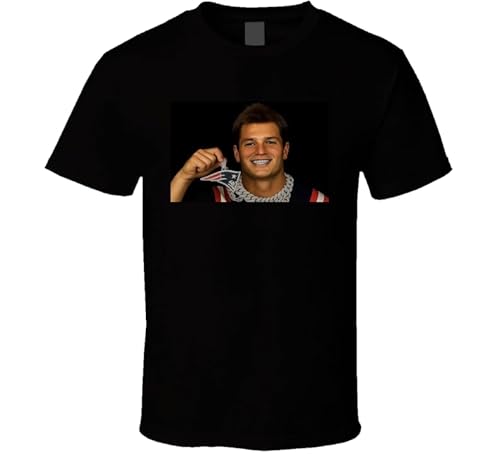 Drake Maye Grill and Gold Chains Gangsta T Shirt L Black