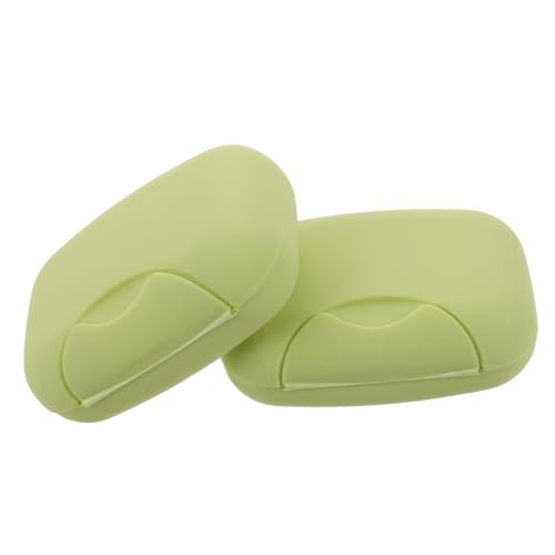 minkissy 2 Piezas Caja de jabón A Prueba de Fugas con Estuche de Viaje para jabón Caso Ducha Soporte de Almacenamiento de jabón jaboneras jabonera de baño el plastico Green