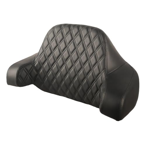 Coussin de dossier moto de finition premium noire pour selle passager Touring 2014-2025