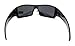 Locs Men's Rectangular Hardcore Black Wrap 63mm Sunglasses (Cursive Logo)
