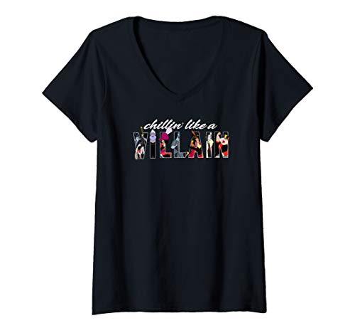 T-shirt Disney Villains femme col V style rétro chic