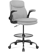 Misolant Cadeira de escritório alta, cadeira de desenho para mesa de pé, cadeira executiva com Hei...