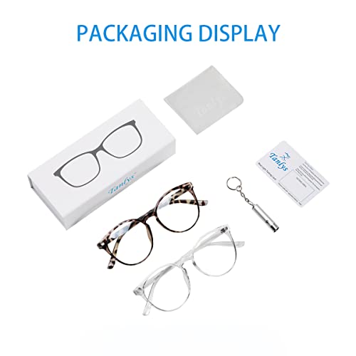 Image of 2 Pack Blue Light Blocking Glasses for Computer Eye Strain [Dry Eye & Sour Eye], Anti UV Reduce Headache Lightweight Classic Bluelight Blocker Glasses Men Women
