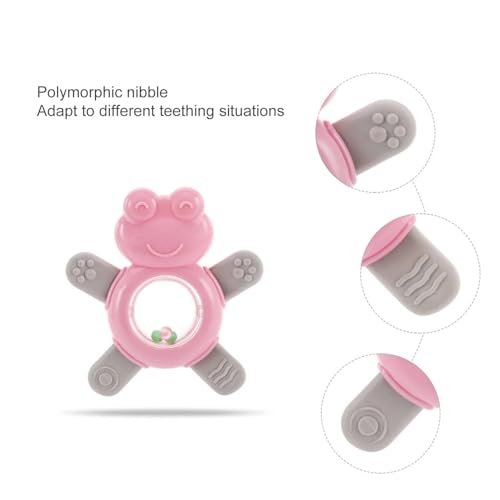 Image of Moppets Infant Animal Shape Silicone Bite Rattleteethers / Gum Massagers (Pack Of Any 2), Multicolor