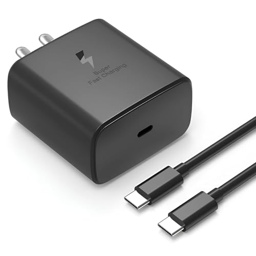 Image of Etguuds Charger Compatible with Samsung M55s Charging Adapter 45W Superfast New Upgraded Charger with C to C Cable Compatible with Samsung M55s 5G / M35 5G / M14 5G / M15 5G Prime /
