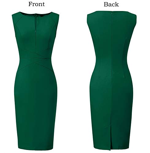 Image of VFSHOW Womens Front Zipper Work Business Office Bodycon Dress Elegant Professional Career Church Party Pencil Sheath Dress