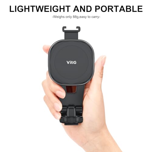 Image of VRIG MG-03 Magnetic Phone Tripod Mount for iPhone and MagSafe Cases | 360 Rotation Cold Shoe, Camera Phone Mount Compatible with iPhone 17 16 15 14 13 12 Series, Phone Holder for Camera, Tripod
