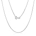 The Bling Factory 0.7mm Solid .925 Sterling Silver Square Box Chain Necklace, 30 inches