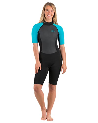 Womens Sailfin Short Length Wetsuit WS1229 Aqua XS