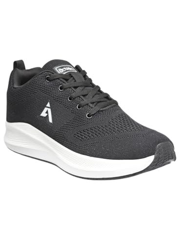 Image of Action | Athleo | ATG-496 | Men's | Lace-Up | Running | Shoes | Comfortable | Lightweight | Breathable | Durable | Sports | Shoes Black