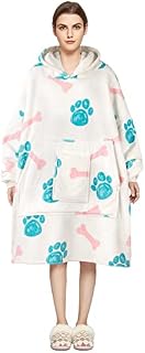 IvyH Oversized Blanket Hoodie, Super Soft Warm Fleece Hoodie Blanket, Comfortable Hooded Blanket With Giant Front PocketOne Size Fits All Women Men Girls Boys