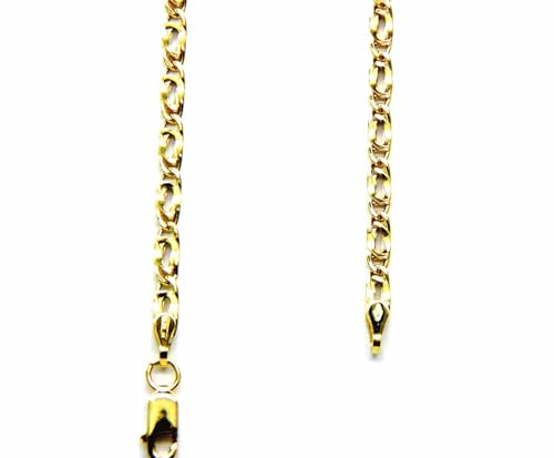 Uomo Donna Bambini PEGASO GIOIELLI Collana da Uomo in Oro Giallo 18kt (750) Catena Maglia Pernice Pinzata Cm 50 Catenina