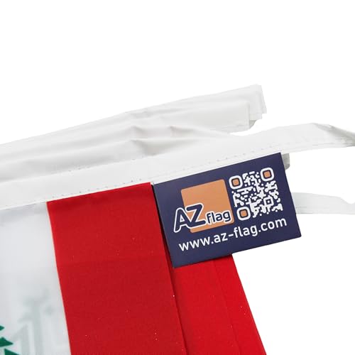 Image of AZ FLAG Iraq 6 meters BUNTING Flag 20 flags 9'' x 6'' - Iraqi STRING flags 15 x 21 cm