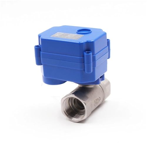 Válvula de bola eléctrica DN20 BSP de acero inoxidable CWX-15N de 12V DC con control CR05 4