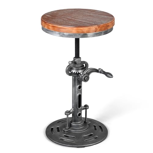 Bokkolik ZT05 Vintage Bar Stool With Handle Crank Industrial Barstool cover