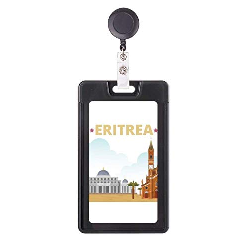 Étui rétractable pour badge Érythrée porte-carte enrouleur de sécurité