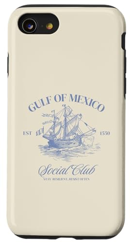 vintage Golfo de México Social Club Est 1550 Golfo De México Carcasa para iPhone SE (2020) / 7 / 8