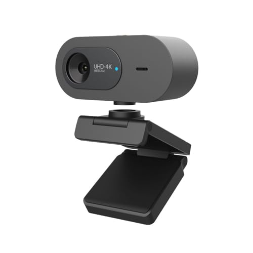 Vauvinmaic 4K Webcam with Microphone, UHD Ultra-HD Computer Camera with Privacy Cover & Noise-Canceling Mic, 100° Wide Angle, USB Plug & Play Pro Desktop Web Cam for Zoom, Skype, Teams, Streaming