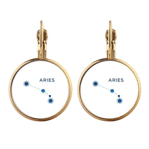 Boucles d'oreilles Bélier à clip dorées : la finesse d'un bijou zodiaque pendant