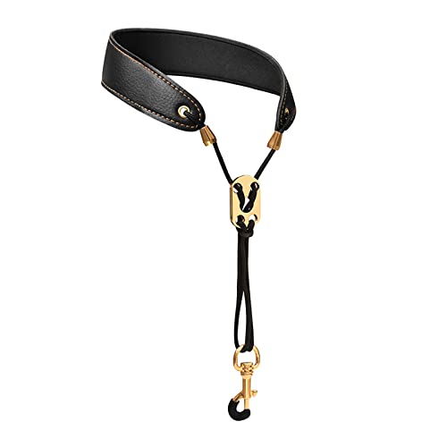 Miwayer Sax Neck Strap Professional Saxophone Harness Leather Padded Soft Neck Sling Adjustable For Baritone Alto Tenor Soprano Baritone And Bari Sax