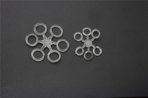 90 piezas anillas transparentes para cebo de carpa miniatura 7
