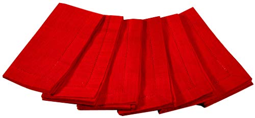 Servilletas de Tela GFI Linen Clubs 18x18 in Rojo Pack 6 miniatura 1