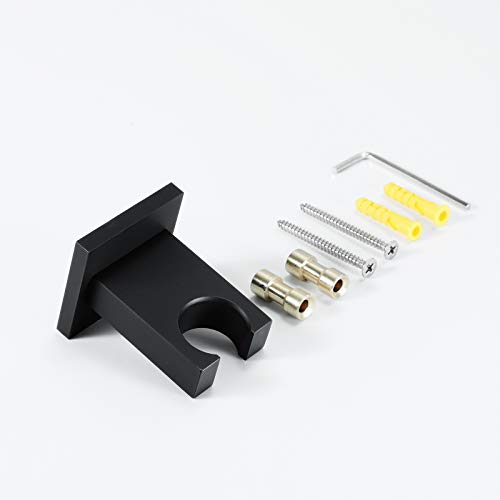 Set de regadera manual con manguera y soporte negro miniatura 6