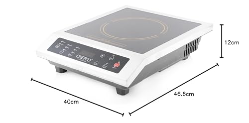 Image of Commercial induction Cooker, Table top 3500W, 220V, 50-60Hz, Power Stage - 8 levels, Product size; 425x350x110 mm
