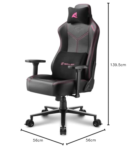 SGS30 Sedia da gioco nera/rosa - Sedia gaming - Immagine 1