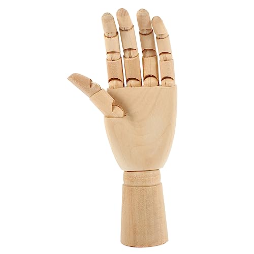 PRETYZOOM Artistic Hand Model 7 Inch Wooden Puppet Hand Movable Joint for Sketching Perfect for