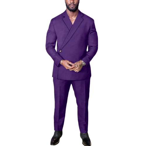 African Suits for Men Traditional Slim Fit Blazer Pants 2 Piece Set Outfits Dashiki Attire Clothing for Party Wedding