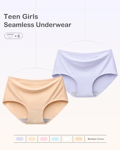 Charmi Teen Girls Seamless Underwear No Show Panties Full Coverage Pack of 62