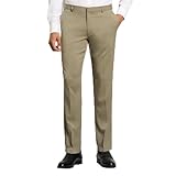 Van Heusen Men's Micax Cooling Stretch Dress Pant, Khaki Heather - Temp Control, 32IN