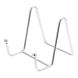Soporte metálico para platos: el soporte está hecho de hierro, es resistente y duradero; soporte vertical para platos