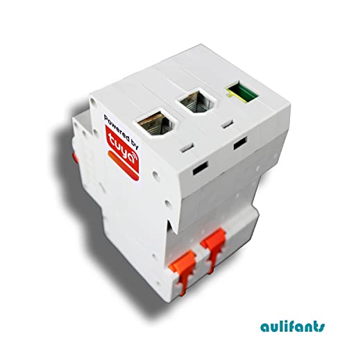Aulifants Heavy Duty Smart Wifi Switch Breaker, Miniature Circuit Breaker Mcb, Ac110~230V 63A App Voice Remote Control, Timer, Short Circuit Overload Protection, Amazon Alexa, Google Assistant. (2P) #TOP5