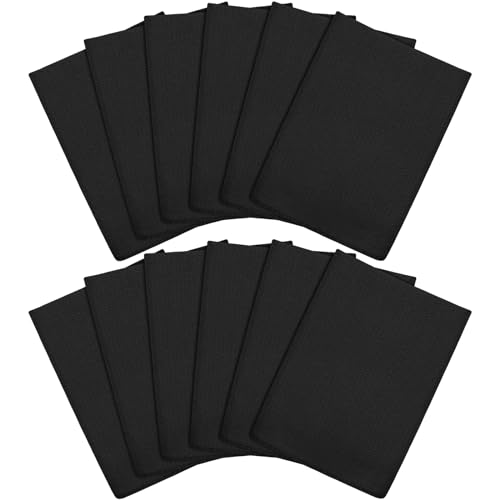 Image of Tatuo 12 Pack Korean Exfoliating Mitts, Italy Towel,9.5 x 5.7 in,Black