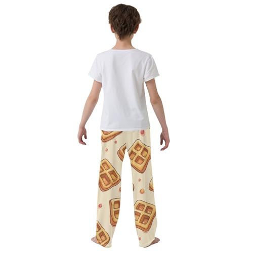 ZZXXB Cookies Print Boys Long Pants Soft Trousers Elastic Waist Kids Lounge Bottoms with Pockets S-XL3