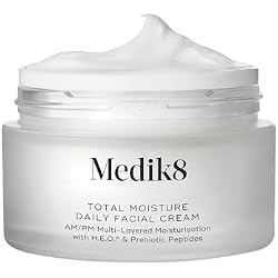 Medik8 Total Moisture Daily Facial Cream | AM/PM Multi-Layered Moisturiser with H.E.O. & Prebiotic Peptides, 100 Hours of Moisturisation, Skin Barrier Support