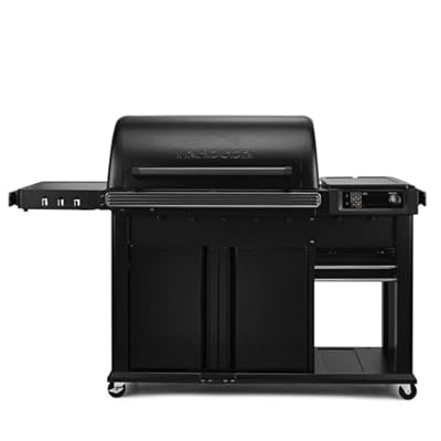 Traeger Grills Woodridge Pro Plus Electric Wood Pellet Grill and Smoker, 970 Sq. In., Folding Side Shelf, WiFIRE Technology, Super Smoke Mode, Outdoor Pellet Smoker Grill with Cabinet, TFC97JLK