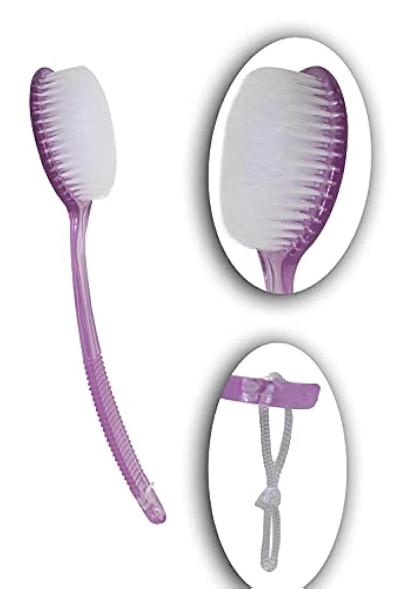 Bath Body Brush Loofah with Long Handle, Pack of 1