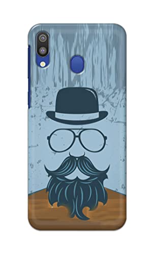 Image of PRINTFIDAA Mustache Beard and Hairstyle Hipster in Glasses Printed Designer Hard Case for Samsung Galaxy M20, SM-M205F / DS, SM-M205FN / DS Back Cover -(e) RPM1002