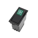 ECSiNG 1 interruttore a bilanciere illuminato 194114A1 245908C1 3221208R1 compatibile con Case IH illuminato icona verde 2 posizioni On Off Montaggio a pannello interruttore a bilanciere per trattore