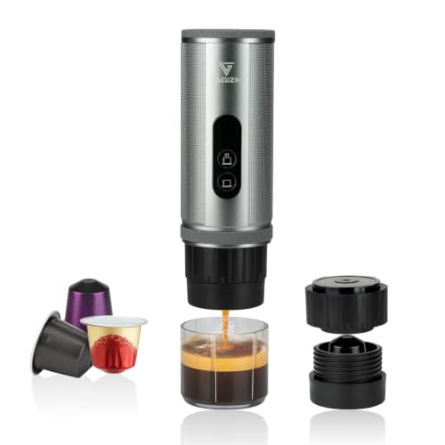 Vagizm Portable Espresso Machine 12V: Travel Coffee Maker with Fast Self Heating & 15000mah Large Battery - Works with NS Capsule for Camping Traveling Car Driving