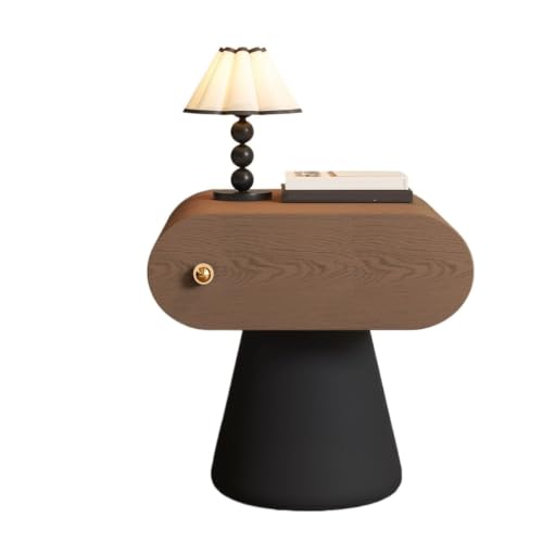 Table de chevet design unique marron pour chambre et salon taille moyenne