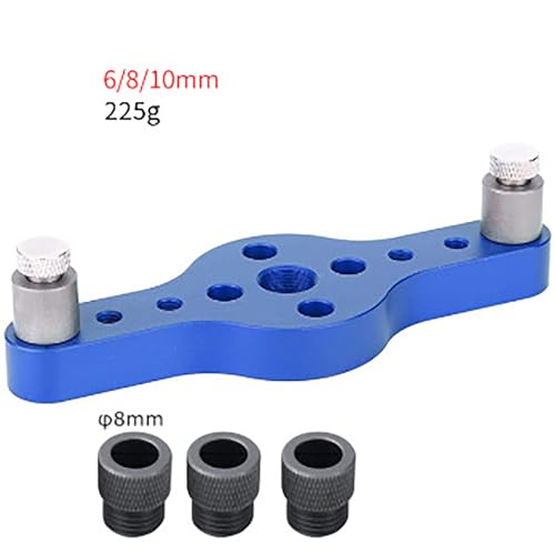 Guide de perceuse pour trous de poche verticaux de menuiserie et positionneur autocentrant - 8