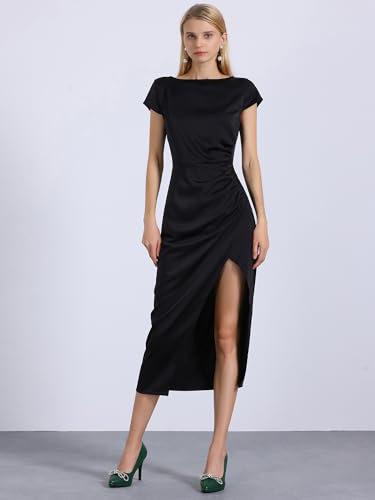 Allegra K Women's Pump Stiletto Heel Platform Rhinestone Bow Pointed Toe Pumps2