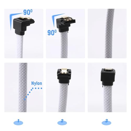 Cable SATA 3.0 III 50cm con conector en ángulo miniatura 5