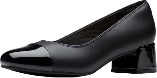 Clarks Women's Iridessa May Pump, Black Leather, 10